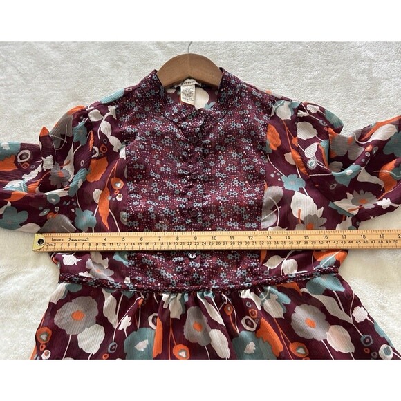 Vintage Forever 21 Shirt Large Baby Doll Flowy Sheer Tunic Boho Festival Cottage - Picture 7 of 11